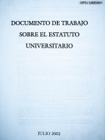 Documento de trabajo sobre el estatuto universitario