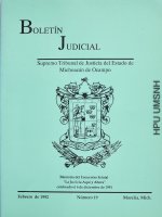 Boletín judicial, Supremo tribunal de justicia del estado de Michoacán de Ocampo