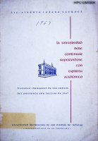 Discurso inaugural de los cursos del presente año lectivo 1967