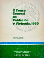 Censo general de población y vivienda 1980, Integración Territorial, Estado de Michoacán
